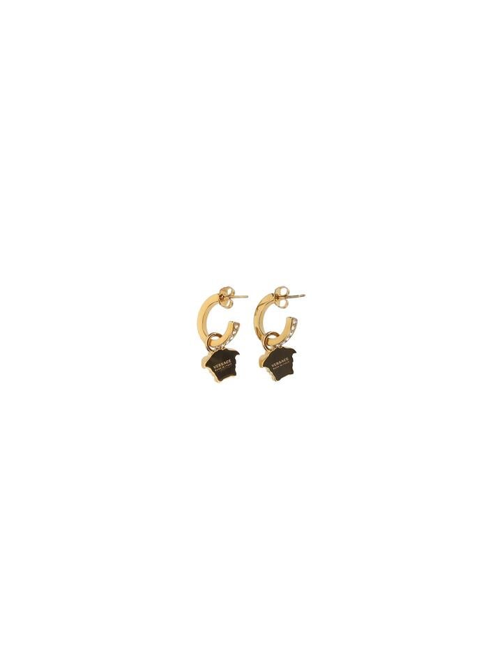 Versace Medusa Head Drop Earrings - Gold Crystal, UNI