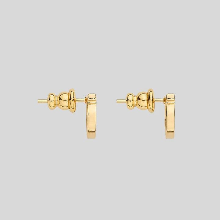 Salvatore Ferragamo Ferragamo Gancini Earrings In Gold Collar Small Rs-760120