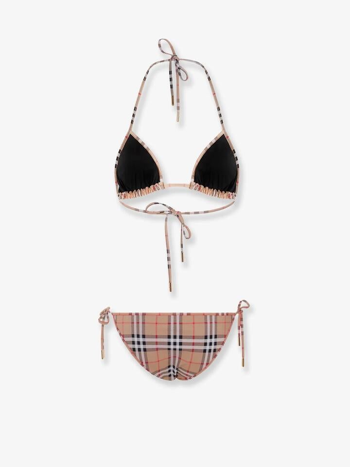 Burberry Cobb Bikini With Traditional Check Pattern - Archive Beige, M