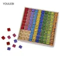 YOULEBI Multiplication Table Educational Toy 10 x 10 Figure Blocks for Child