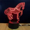 Shining Td068 Creative Gift 7 Color Changing Horse Style Touch 3D LED Night Light