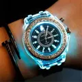Geneva Led Light Flash Luminous Watch Personality Trends Students Lovers WristWatch