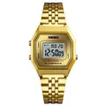 SKMEI Men's Sport Waterproof Golden Stainless Steel Fashion Digital Wrist Watch