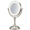 Professional 8" Lighted Makeup Mirror, 10X Magnifying Vanity Mirror with Brightness Adjustable Desk Lamp