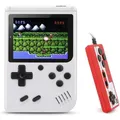 Handheld Game Console, Retro Game Player with 400 Classic FC Games 3.0 inch Screen for 2 Players for Kids and Adult (White)
