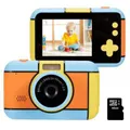 Kids Digital Cameras for Girls Selfie Rechargeable Child Mini Toddler Toy Camera for Kids 2.4Inches HD Screen Video Camcorder with FLash Light Gift for 4-8 Years Old Boys for Photograph Blue