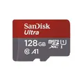 Sandisk Ultra 128GB Micro SDXC UHS-I Card with Adapter - 100MB/s U1 A1 - SDSQUAR-128G-GN6MA TF Card, Black