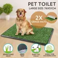 Dog Toilet Puppy Pad Trainer Indoor Pet Bathroom House Potty Training Pee Tray 2 Mats Large