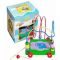 Colorful Wooden Baby's Toys Trailer Round Bead Early Education Intelligence