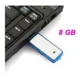 V01 Mini U Disk Digital Voice Recorder Key Chain - Blue (8GB)