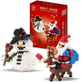 Christmas Building Blocks Kit Set Santa Claus & Snowman Character Playset Birthday Gift, 720 Pieces