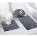 Bathroom Rugs Bath Mat Set for Bathroom 2 Piece (Lights Grey) Ultra Soft Non Slip Bath Rug and Absorbent Chenille Bath Mat