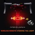 LED Bicycle Tail Light Set USB Rechargeable Wireless Remote Control Turn Signals Waterproof Bicycle Light with Horn