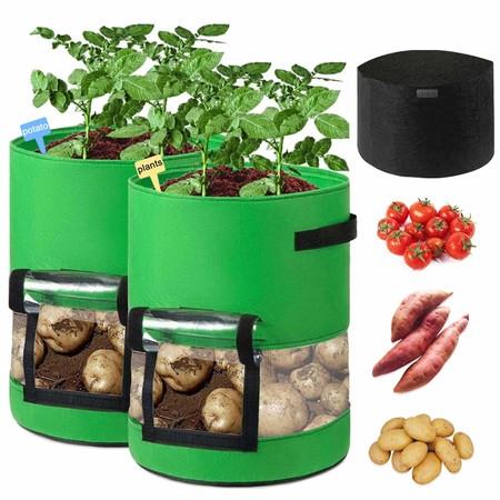 10 Gallon Plant Grow Bags 2 Pack with 360 vision