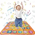 Kids Music Dance Mat Numbers Alphabets Music Play Mat Leaning Toy Dancing Challenge Play Mat Orange