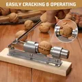 Good Heavy Duty Pecan Nut Cracker Tool with 4 Picks, Wood Base & Handle
