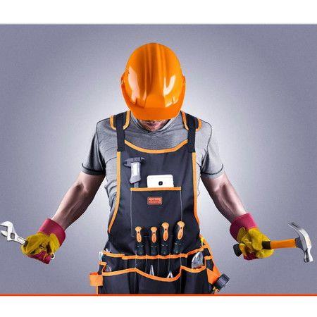Canvas Work Apron with 16 Pockets, Tool Apron