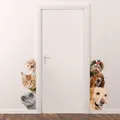 3D Wall Stickers Cats Dogs PVC Self Adhesive Removable DIY Decoration