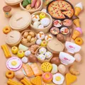 84pcs food breakfast pretend play kids kitchen game toys safety food sets educational classic toy