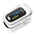 Fingertip Pulse Oximeter Blood Oxygen SpO2 Sports and Aviation RR respiratory rateCol.White Grey