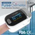 Fingertip Pulse Oximeter Blood Oxygen SpO2 Sports and Aviation RR respiratory rateCol.White Grey