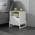 Bedside Table Bedroom Storage Cabinet Nightstand Modern Wood Furniture