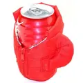 Beer Clothes Winter Warm Cup Cover Beer Bottle Beverage Clip Overcome Winter Warmth Cans Water Cups Down Jackets for Outdoor(Color:Red)