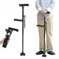 Collapsible Telescopic Folding Cane Elder Cane LED Walking Trusty Sticks Elder Crutches for Mothers the Elder Fathers