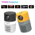 2022 Newest Portable Mini Projector 360P LCD Native Cinema Player Video Multimedia Home Theater Pico LED Col yellow and grey