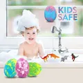 6x Bath Bombs for Kids with Dino Toys Inside Handmade Bubble Fizzies Spa Birthday Christmas Day Easter Eggs Gift Set