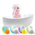 2x Bath Bombs for Kids with Toys Inside Handmade Bubble Fizzies Spa Birthday Christmas Day Easter Eggs Gift Set