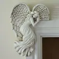 Door Frame Angel Decor Statues Ornaments with Heart-Shaped Wings Sculpture Angel - Left