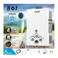MAXKON 8 in 1 520L/Hr Portable Outdoor Gas Instant Shower Water Heater - White