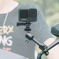 Aluminum Motorcycle Sports Camera Bracket,360� Motorcycle Bike Camera Holder Handlebar Mount Bracket Compatible with GoPro Hero 10 Black,Hero 9/8/7/6/5 and Other Action Cameras
