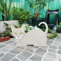 White Cat Pot,White Cat Flower Pot, Cat Shaped Succulent Flower Pot, Animal Shaped Succulent Vase For Home Garden Office Desktop Decoration
