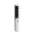 Hairdressing Hot Air Combs Cordless Hair Straightener Curler Heating Hair Brush - White
