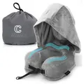 Travel Pillow Hooded Neck Chin Support Head Pillow Airplane Car Office Home Rest Sleeping