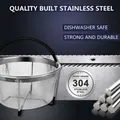 Steamer Basket for Instant Pot Accessories 6 Qt Only- Stainless Steel Steam Insert with Premium Handle for 6 Quart Pressure Cookers - Vegetables, Eggs, Meats, etc