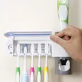 USB Toothbrush Holder Cleaner And Automatic Toothpaste Dispenser And UV Light Sterilizer