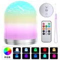 Atmosphere Table Lamp Changing Night Light RGB 7 Colors Remote Control Touch Bedside Lamp Decoration Dimmable for Kids Bedroom