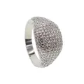 Micro Pave Clear CZ Wide Band Ring - 6