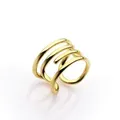 Paperclip Partten Ring Knunkle Midi Rings - 8 - Gold Color