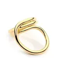 Simple Style Twisted Lines Copper Rings - 7 - Gold Color