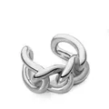 Twisted Chain Link Rings color Midi Ring - 6 - Silver Color