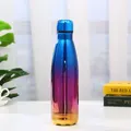 500ml Double Wall Insulated Cola Bottle Shape for Cold and Warm Drinks, BPA Free Metal Sports Bottle for Boys, Girls And Women