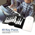 49 Key Hand Roll Electronic Piano Portable Folding Soft Flexible Keyboards Electronic Organ with Speaker