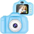 Kids Selfie Camera, Christmas Birthday Gifts for Age 3-8,HD Video,Portable Kids Camera,Toddler Toy(Blue)