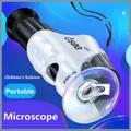 100X Outdoor Portable Microscope with Mobile Phone Clip, Handheld Microscope Magnifying Glass, Children's Scientific Experiment