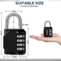 Combination Lock, 4 Digit Combination Padlock for School Gym Sports Locker, Fence, Toolbox, Case, Hasp Cabinet Storage (1 Pack, Black)