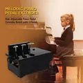 Piano Pedal Extender Bench Footstool Platform for Kids with 3 Pedals Height Adjustable Black